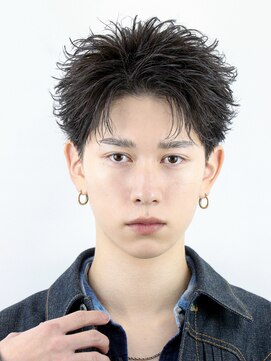 オーシャントーキョー 大阪(OCEAN TOKYO) シャドウパーマ波巻きパーマツーブロック無造作マッシュ