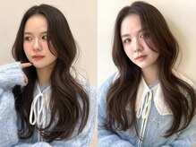 髪質改善カラーで艶髪に♪髪質改善/髪質改善カラー/顔周り/韓国