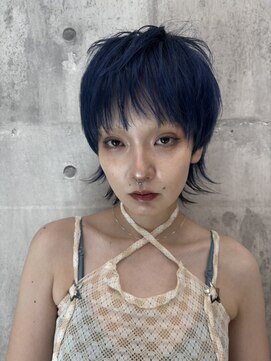 ハイトーン/ダブルカラー/クラゲヘアー/オリーブグレー/小顔/