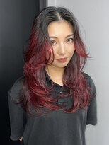 ギミックパシャ(GIMMICK pasha)&nbsp;ワインレッド×バレイヤージュ