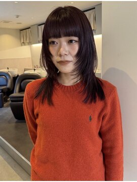 ニコフクオカヘアーメイク(NIKO Fukuoka Hair Make) 《NIKO》ブリーチ無しでつくる暖色カラー☆ワインレッドカラー