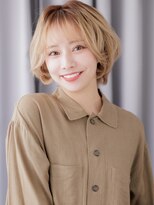 カバーヘア イヴ 戸頭店(COVER HAIR EVE)&nbsp;ハイトーンカラー金髪ブロンド抜け感ショートボブZ戸頭20代30代