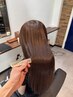 カット+艶髪カラー+4step集中トリートメント