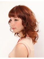 ラジィ(L'Asie)&nbsp;☆デジパー＆ハイトーンオレンジのセミディヘア☆