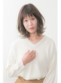 20代30代に人気◎揺れる外ハネボブ@ツヤ髪グレイカラー