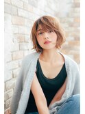 谷口☆大人可愛い×ショートボブ× とろみ[ことりベージュ]