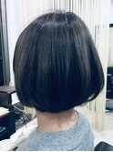 大人可愛い透明感立体感まるみミニボブナチュラル