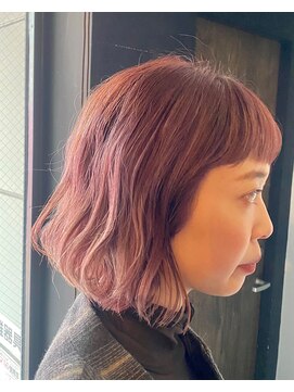 オンザ(ONTHE) ヌーディピンクベージュワンレングスボブ【林京平】