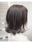 グレージュ_外ハネボブ,アッシュブラウン,ネオウルフ