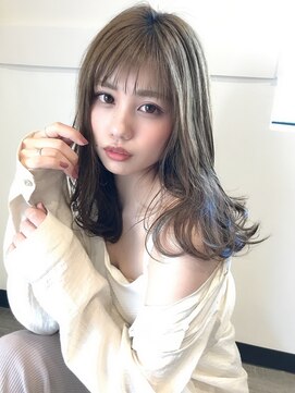 ラカーロ(La CARO) La CARO シースルーな可愛い前髪＋透明感アッシュ♪by市橋