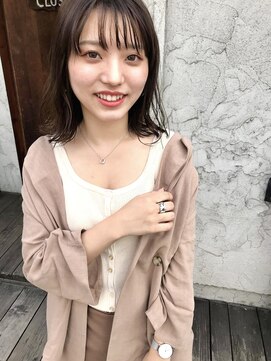 ルー(loup) ダークブラウン/ブラウンカラー/シースルーバング/福岡/天神