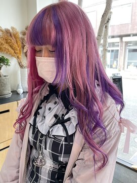 ノア(noa.) 『ハイトーンカラー』ピンク&パープルデザインカラー