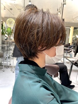 ラボー ノースプラザ店(LA'BO) 【LA'BO三浦】オリーブベージュショート※ビフォーあり