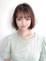 ボブウルフ外国人風カラー韓国ツヤカラー透明感20代30代40代