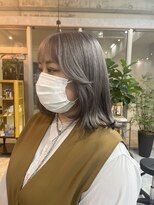 シールドヘアー 沖縄 新都心(C'LD Hair)&nbsp;パープルシルバーカラー×レイヤーカット