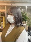 パープルシルバーカラー×レイヤーカット