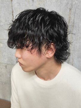 アルフレッド 平針店(alfRed) 黒髪　ツイストスパイラルパーマ　波巻きパーマ　ツーブロック