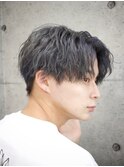大分メンズカットメンズセンターパートツイストスパイラルパーマ