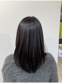 黒髪艶ミディアム×髪質改善