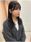 ダークグレー【流れる顔まわりカット】