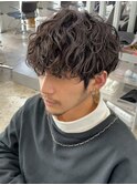 シャドウパーマ波巻きツイストスパイラルサーフカールマッシュ