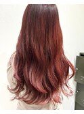 レッドブラウン/髪質改善/カラー