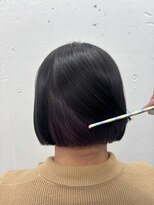 ジルスタジオ(JILL STUDIO) JILL STUDIO　インナーカラー/パープルカラー/切りっぱなしボブ