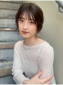顔周りカット チョコレートブラウン 艶髪 20代30代 髪質改善