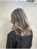 バレイヤージュ、ハイライト、レイヤーカット、ダブルカラー