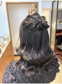 艶々ハーフアップ