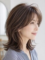 サーカス バイ ビュートリアム 青山(CIRCUS by BEAUTRIUM)&nbsp;ふんわり レイヤーミディアム40代50代60代 白髪ぼかしハイライト