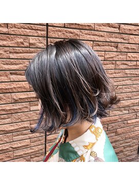 ウル(Ulu) インナーカラー×ブルー