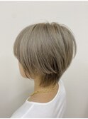 【marshu  OSAKA Style】ショート×ハイトーンホワイトアッシュ