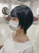 ビードロ 吉祥寺店(vi dro)&nbsp;ウルフカット×ネイビー×前髪インナーカラー×ミニウルフ♪