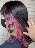 インナーカラー×ピンクパープル