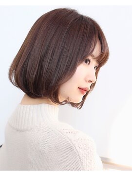 デイジー インデックスヘア 大島店(DAISY index hair) 20代30代40代大人かわいい前下がりボブショコラベージュひし形