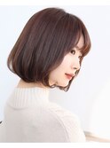 20代30代40代大人かわいい前下がりボブショコラベージュひし形