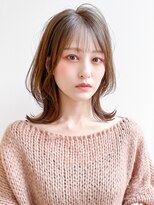 アグノス 青山(Agnos) 大人かわいいグレージュカラーボブウルフ黒髪ココアベージュ