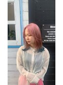 大人可愛い外ハネネオウルフショコラピンク20代30代