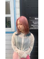 リッカヘアー(Ricca hair) 大人可愛い外ハネネオウルフショコラピンク20代30代