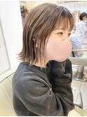 横浜★切りっぱなしのミルクティーブラウン