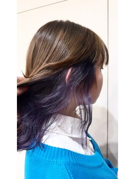 チョキナ(chokina.) 明るめブラウン×パープルインナーカラー