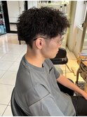 ツイストパーマ 短髪パーマ メンズパーマ メンズショート 眉毛
