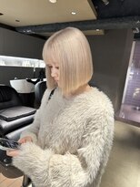 ペレ 栄店(PELE) デザインカラー/レイヤーカット/ウェットヘア/オリーブベージュ