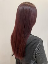 アドラーブル 長岡リップス旭岡店(adorable) 20代30代40代大人可愛いボルドーカラーロングレイヤー