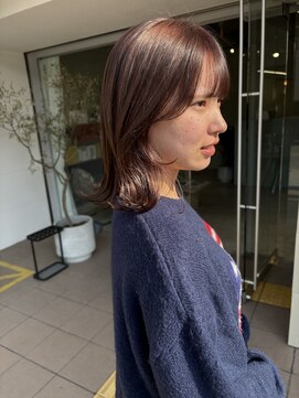 ジェムバイアルテフィーチェ(gem by artefice) 外ハネボブ/顔まわりレイヤー/ラベンダーグレージュ