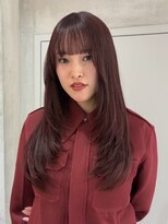 ヨーク(YOKE)&nbsp;【YOKE】ダブルカラーワインレッドボルドー暖色レイヤーカット