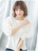 フェミニンミルフィーユカラーエアリー小顔ボブq小山20代30代
