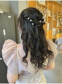 20代30代ドレスヘアゆるふわ巻き大人気！ヘアアレンジ