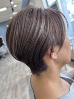 ヘアーメイクアオ(Hair make AO)&nbsp;レディースショート×白髪ぼかしハイライト